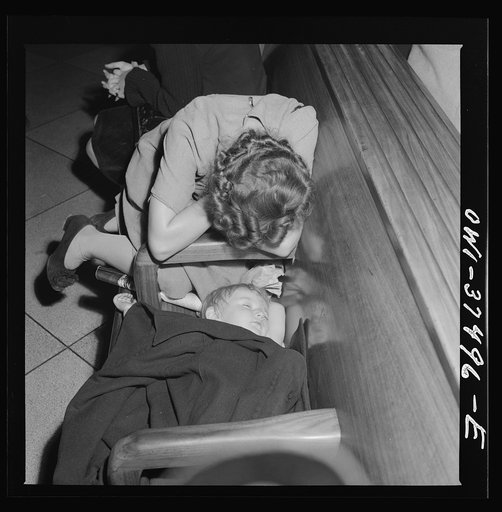 Cincinnati, Ohio. A passenger in the Greyhound bus terminal
