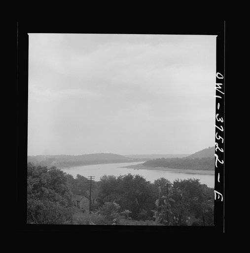 The Ohio River as seen from the bus enroute from Cincinnati, Ohio and Louisville, Kentucky