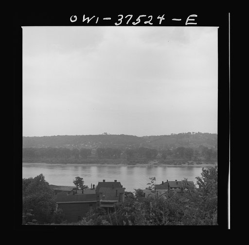 The Ohio River as seen from the bus enroute from Cincinnati, Ohio and Louisville, Kentucky