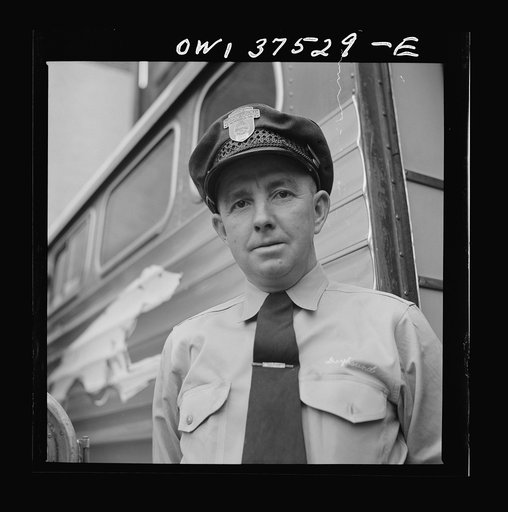 Bernard Cochran, Greyhound bus driver. He has a perfect record of fourteen years, never having had an accident while driving a bus