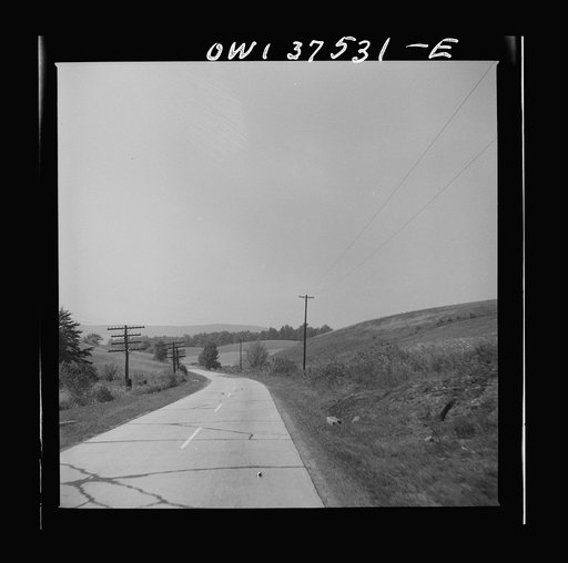 The highway between Columbus and Cincinnati, Ohio, as seen from the bus