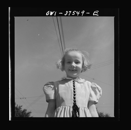 Cincinnati, Ohio. Sue Anne Cochran, the seven year-old daughter of Bernard Cochran who is a Greyhound bus driver