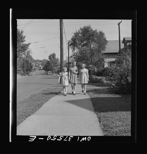 Untitled photo, possibly related to: Cincinnati, Ohio. The Cochran children on the way from Sunday school