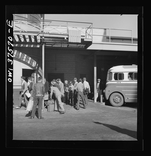 Cincinnati, Ohio. At the bus terminal