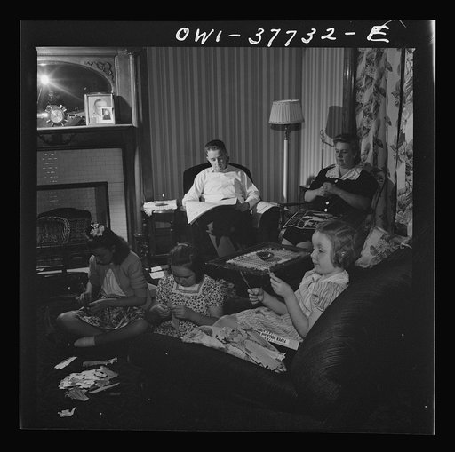 Cincinnati, Ohio. Mr. Bernard Cochran, a Greyhound bus driver, and his family at home