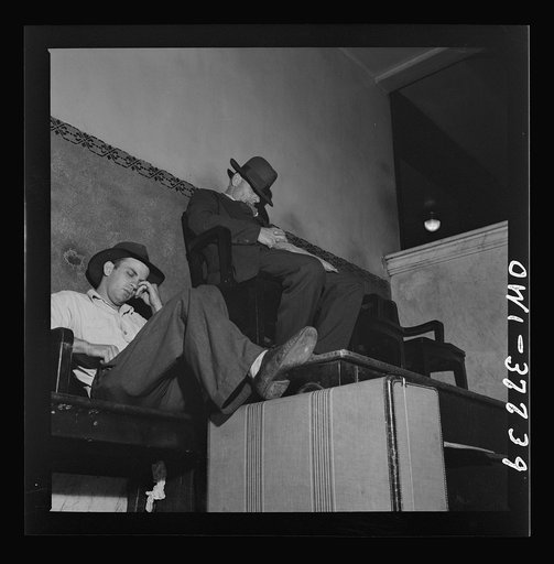 Indianapolis, Indiana. The waiting room of the Greyhound bus terminal at 5:30 a.m.