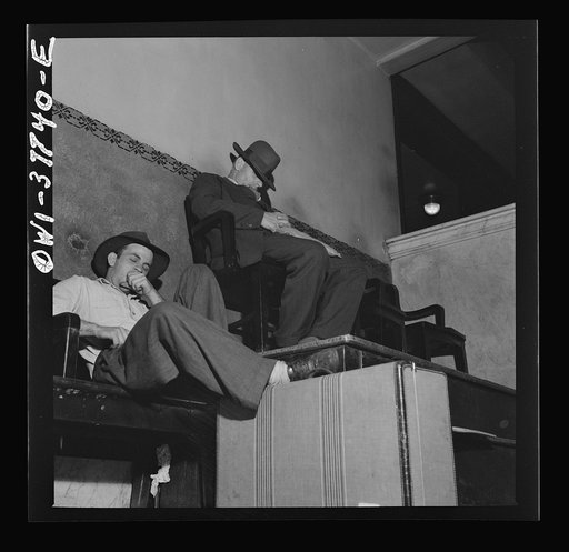 Indianapolis, Indiana. The waiting room of the Greyhound bus terminal at 5:30 a.m.