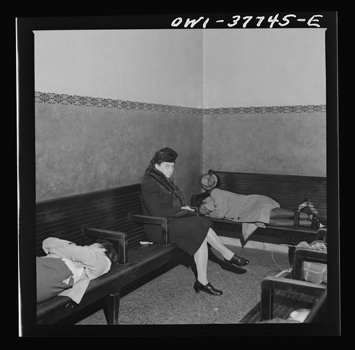 Indianapolis, Indiana. The waiting room of the Greyhound bus terminal at 5:30 a.m.