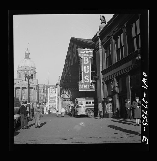 Indianapolis, Indiana. A Greyhound bus station
