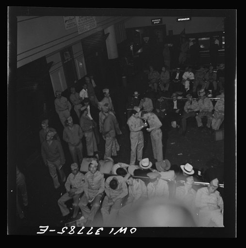 Untitled photo, possibly related to: Waiting room at bus terminal in Louisville, Kentucky. Sunday morning at 3:00 a.m.