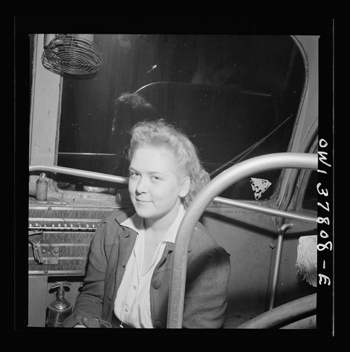 A girl, who is a cook in a roadside restaurant who plans to leave her job and become a nurse, on a Greyhound bus between Cincinnati, Ohio and Chicago, Illinois. She rides for several miles to her home each night