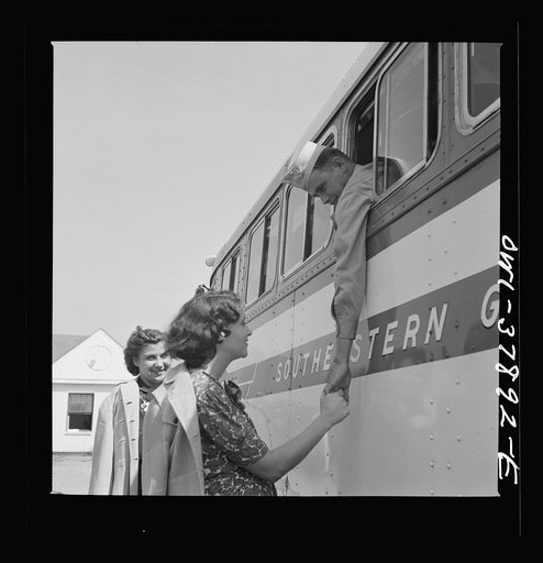 A Greyhound bus trip from Louisville, Kentucky, to Memphis, Tennessee, and the terminals. Saying goodbye at small town near Rome, Georgia
