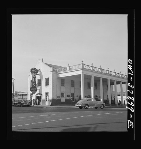 A Greyhound bus trip from Louisville, Kentucky, to Memphis, Tennessee, and the terminals. Bus station at Chattanooga, Tennessee