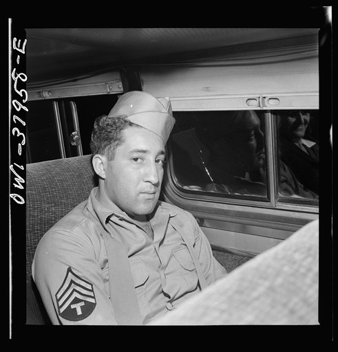 A Greyhound bus trip from Louisville, Kentucky, to Memphis, Tennessee, and the terminals. Soldier on furlough enroute from Memphis to Chattanooga