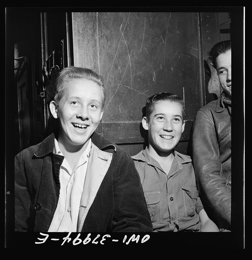 A Greyhound bus trip from Louisville, Kentucky, to Memphis, Tennessee, and the terminals. Sixteen year-old baggage clerk at the Memphis bus station. He goes to school in the daytime and works from four till twelve