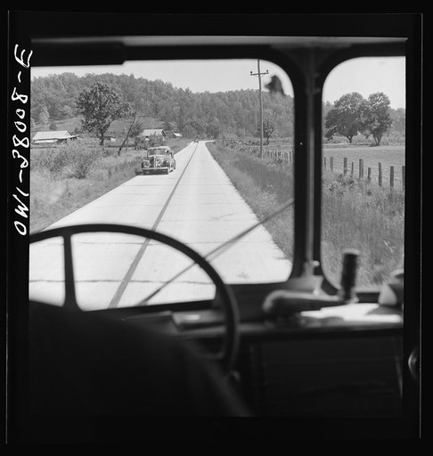 A Greyhound bus trip from Louisville, Kentucky, to Memphis, Tennessee, and the terminals. Highway in Tennessee