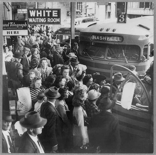 A Greyhound bus trip from Louisville, Kentucky, to Memphis, Tennessee, and the terminals. Waiting for a bus at the Memphis station