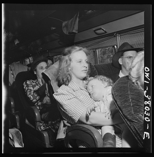Local fares who are going "down the road a piece" to visit, on the Greyhound bus between Louisville and Nashville