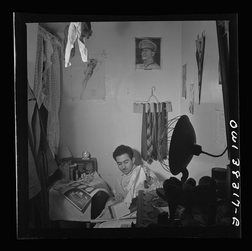 Washington, D.C. An employee of the U.S. Navy Department laid up with a cold in his room at Dissin's boardinghouse