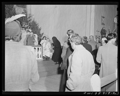Ranchos de Taos, New Mexico. Christmas Eve in the church
