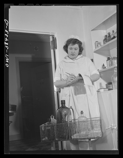 Washington, D.C. Eleanor Jefferis, a student at Woodrow Wilson High School, is a nurse's aide at emergency hospital. During the summer, she put in an eight hour day, six days a week, and while school is in session, she works on weekends