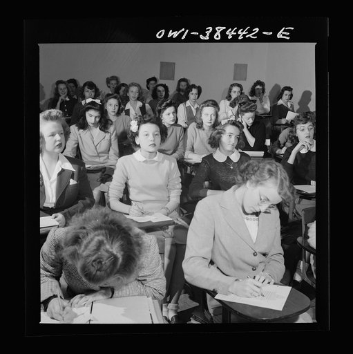 Washington, D.C. Writing a test in a health education class at Woodrow Wilson High School