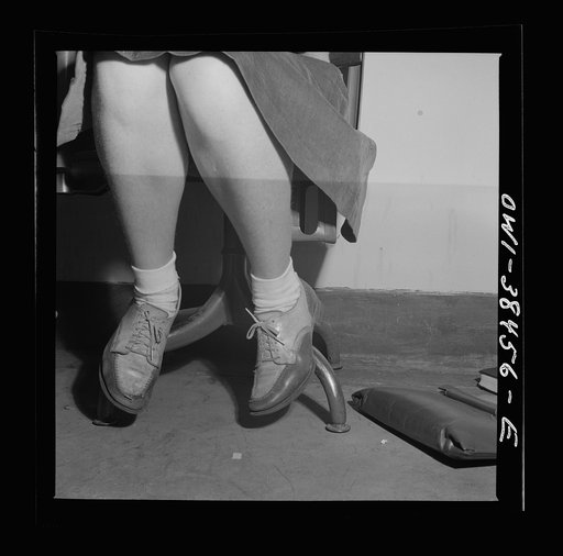 Washington, D.C. Feet of a student at Woodrow Wilson High School