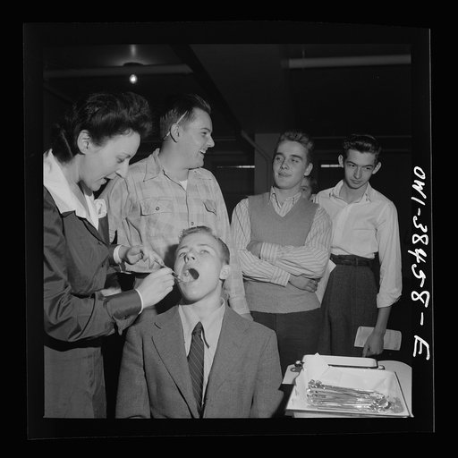 Washington, D.C. Student receiving a dental examination. Woodrow Wilson High School
