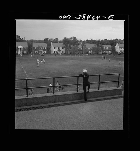 Washington, D.C. A sailor who graduated in June, home on his first leave, visiting at Woodrow Wilson High School