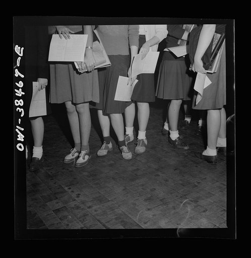 Washington, D.C. Students at Woodrow Wilson High School waiting their turn for a dental examination
