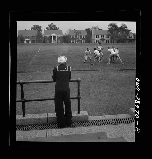 Washington, D.C. A sailor who graduated in June, home on his first leave, visiting at Woodrow Wilson High School