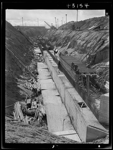 Columbia Steel Company at Geneva, Utah. Constructing a water intake tunnel for a new steel plant which will make important additions to the vast amount of steel needed for the war effort