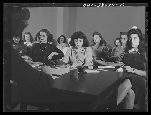 Washington, D.C. Members of a girls' health education class at Woodrow Wilson High School