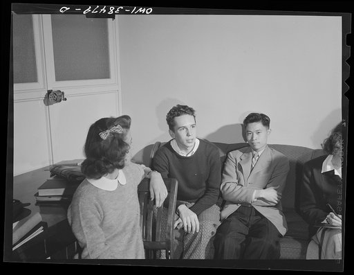 Washington, D.C. Walter Spangenberg at a meeting of student council is a member from one of the houses into which Woodrow Wilson High School is divided
