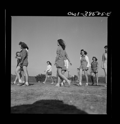 Washington, D.C. Physical education classes at Woodrow Wilson High School are held out-of-doors whenever the weather is good