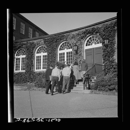Washington, D.C. Students entering school at Woodrow Wilson High School