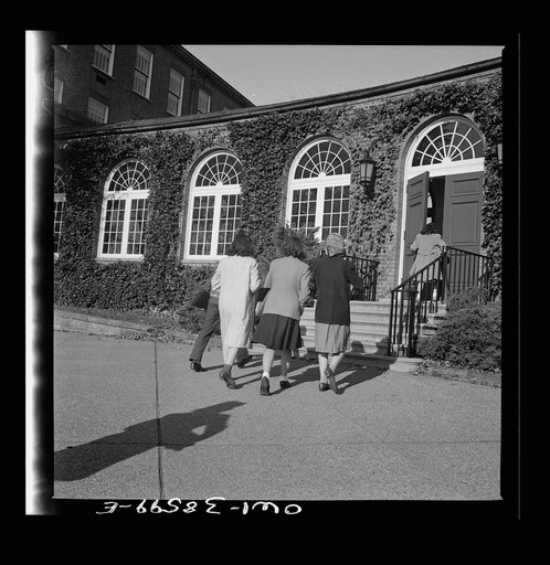 Washington, D.C. Students entering school at Woodrow Wilson High School