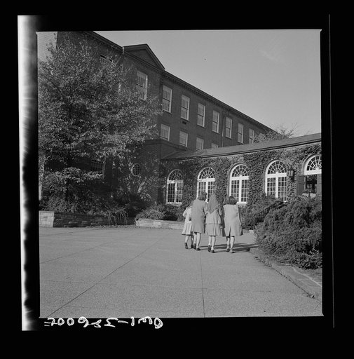 Washington, D.C. Students entering school at Woodrow Wilson High School
