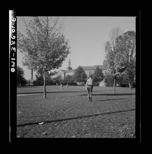 Washington, D.C. Crossing the Woodrow Wilson High School campus on the way to school