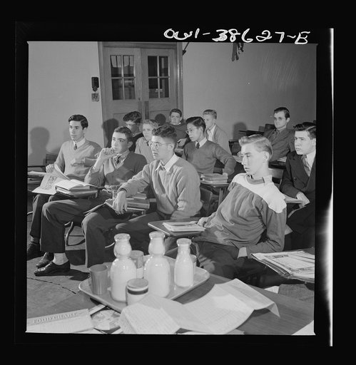 Washington, D.C. A boys' class in nutrition at Woodrow Wilson High School