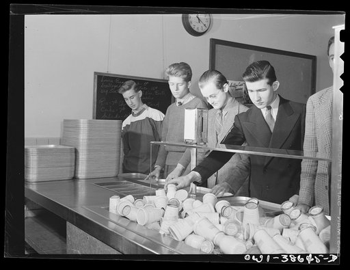 Washington, D.C. Student cafeteria at Woodrow Wilson High School