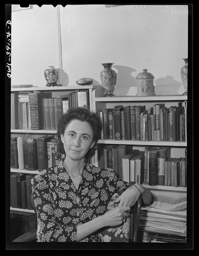 Washington, D.C. Woodrow Wilson High School English teacher, Miss Norma Kale, at home