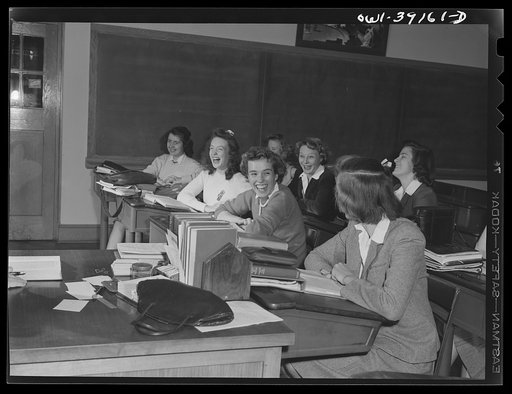 Washington, D.C. Sally Dessez in a Latin class at Woodrow Wilson High School