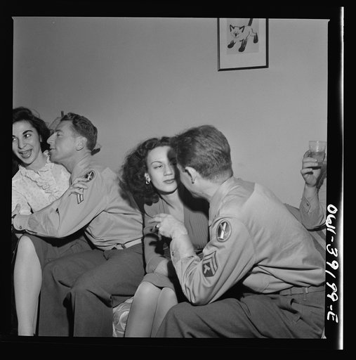 Two corporals and their girls at a party. Washington, D.C.