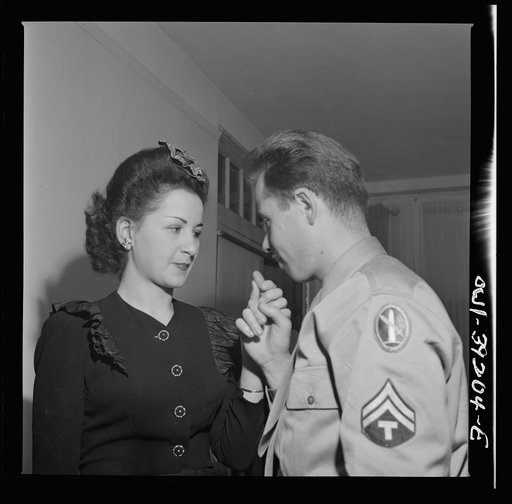 Washington, D.C. A girl student (?) and a friend at Woodrow Wilson High School