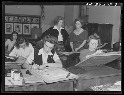 Washington, D.C. An art class at Woodrow Wilson High School