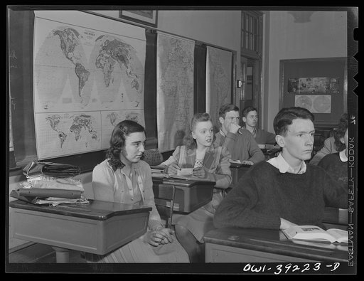 Washington, D.C. A geography class at Woodrow Wilson High School