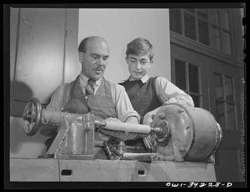 Washington, D.C. The wood shop at Woodrow Wilson High School