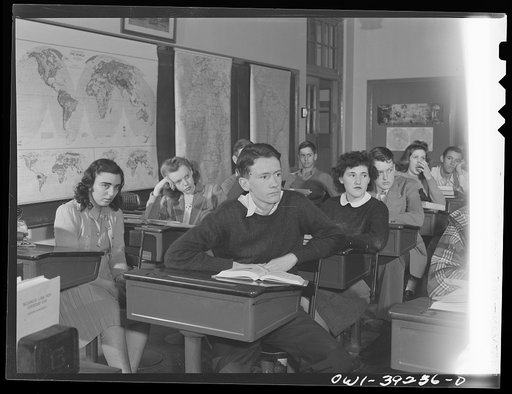 Washington, D.C. A geography class at Woodrow Wilson High School