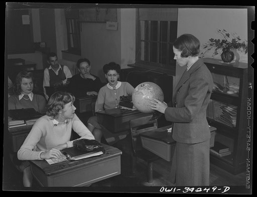 Washington, D.C. A geography class at Woodrow Wilson High School